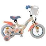 Disney Stitch Børnecykel - Piger - 12 tommer - To håndbremser - Cream Coral Blue