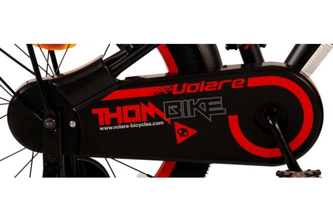 Volare Thombike Børnecykel - Drenge - 18 tommer - Sort Rød - To håndbremser