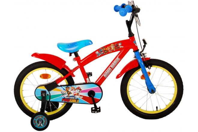 Paw Patrol Børnecykel - Drenge - 16 tommer - Rød blå