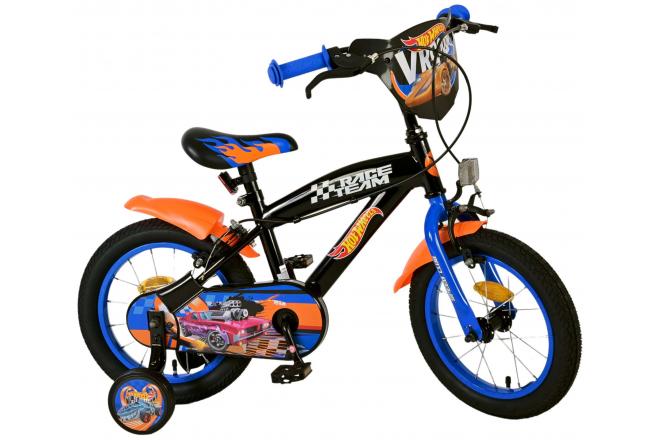 Hot Wheels Børnecykel - Drenge - 14 tommer - Sort - To håndbremser