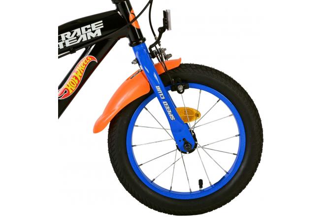 Hot Wheels Børnecykel - Drenge - 14 tommer - Sort - To håndbremser