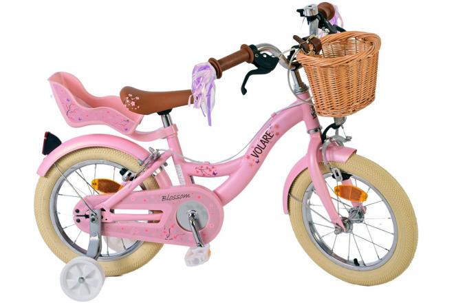 Volare Blossom Børnecykel - Piger - 14 tommer - Pink - To håndbremser