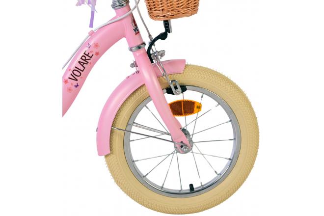 Volare Blossom Børnecykel - Piger - 14 tommer - Pink - To håndbremser