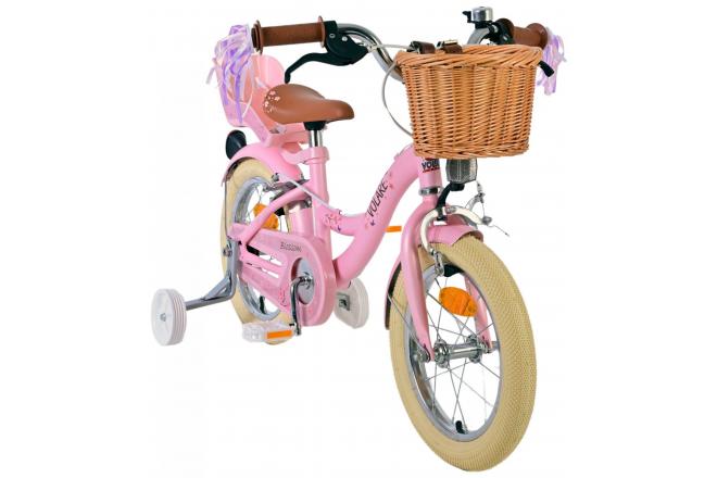 Volare Blossom Børnecykel - Piger - 14 tommer - Pink - To håndbremser