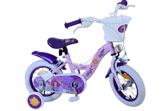 Disney Wish børnecykel - Piger - 12 tommer - Lilla - To håndbremser