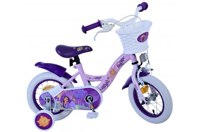 Disney Wish børnecykel - Piger - 12 tommer - Lilla