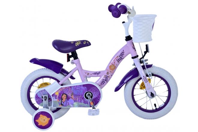 Disney Wish børnecykel - Piger - 12 tommer - Lilla