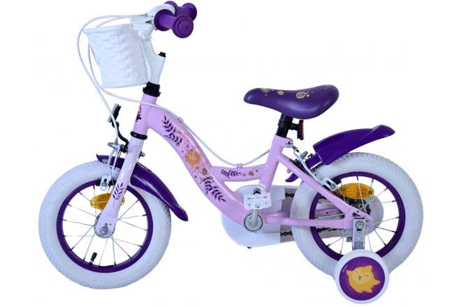 Disney Wish børnecykel - Piger - 12 tommer - Lilla - To håndbremser