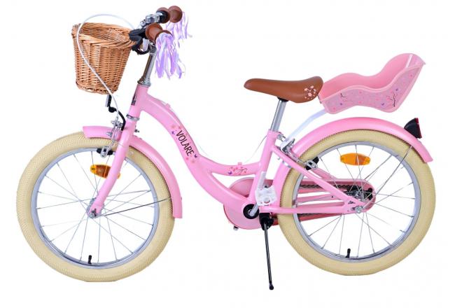 Volare Blossom Børnecykel - Piger - 18 tommer - Pink - To håndbremser