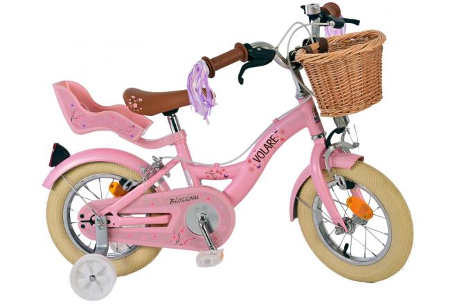 Volare Blossom Børnecykel - Piger - 12 tommer - Pink - To håndbremser