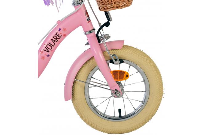 Volare Blossom Børnecykel - Piger - 12 tommer - Pink - To håndbremser