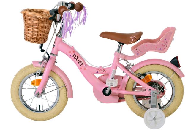 Volare Blossom Børnecykel - Piger - 12 tommer - Pink - To håndbremser