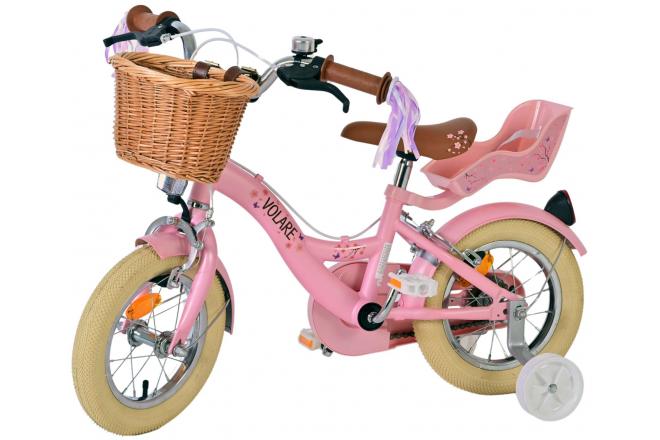 Volare Blossom Børnecykel - Piger - 12 tommer - Pink - To håndbremser