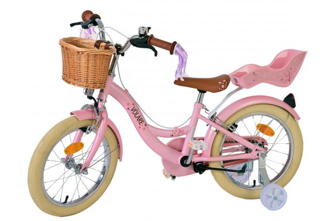 Volare Blossom Børnecykel - Piger - 16 tommer - Pink - To håndbremser