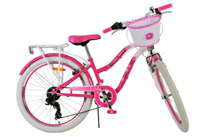 Volare Lovely børnecykel - Piger - 24 tommer - Pink - 7 gear