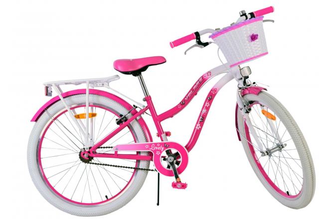 Volare Lovely Børnecykel - Piger - 24 tommer - Pink - To håndbremser