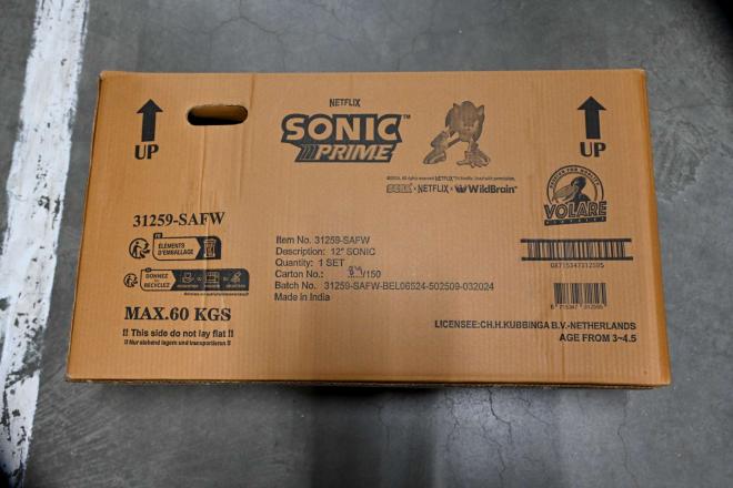 Sonic Prime Børnecykel - Drenge - 12 tommer - Blå Rød - To håndbremser